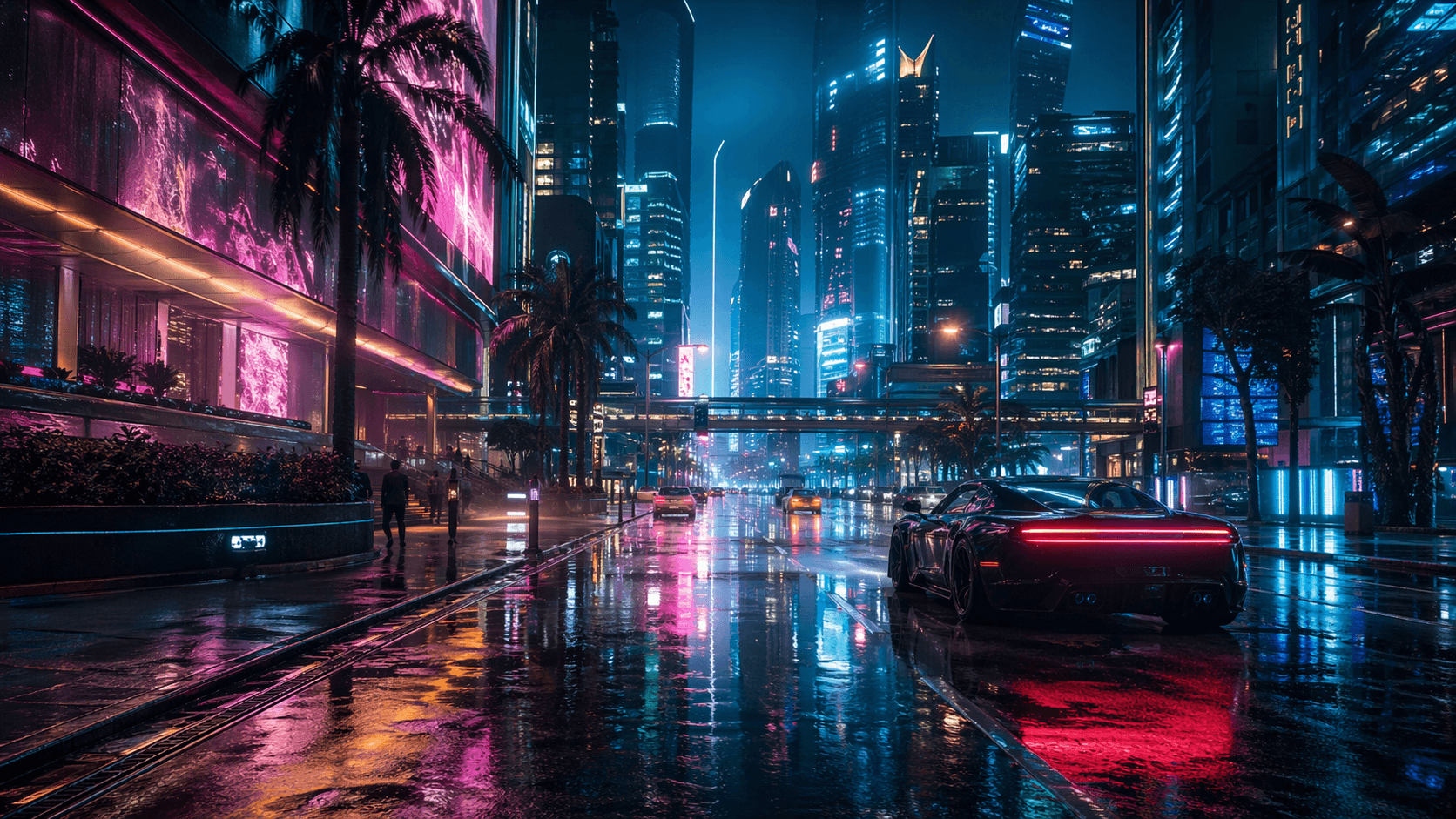 Recent generated neon city video thumbnail