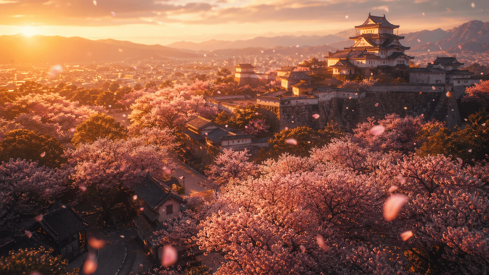 Recent generated cherry blossom city video thumbnail
